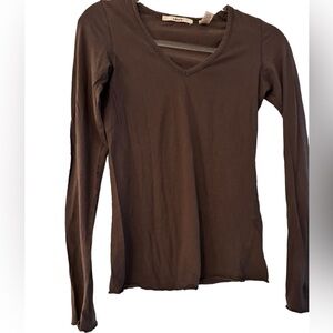 Vintage Levi’s V Neck Long Sleeve Tee with Bell Sleeves Sz XS